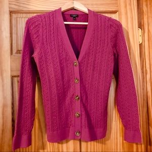 Pink Knit Cardigan (Sz M)